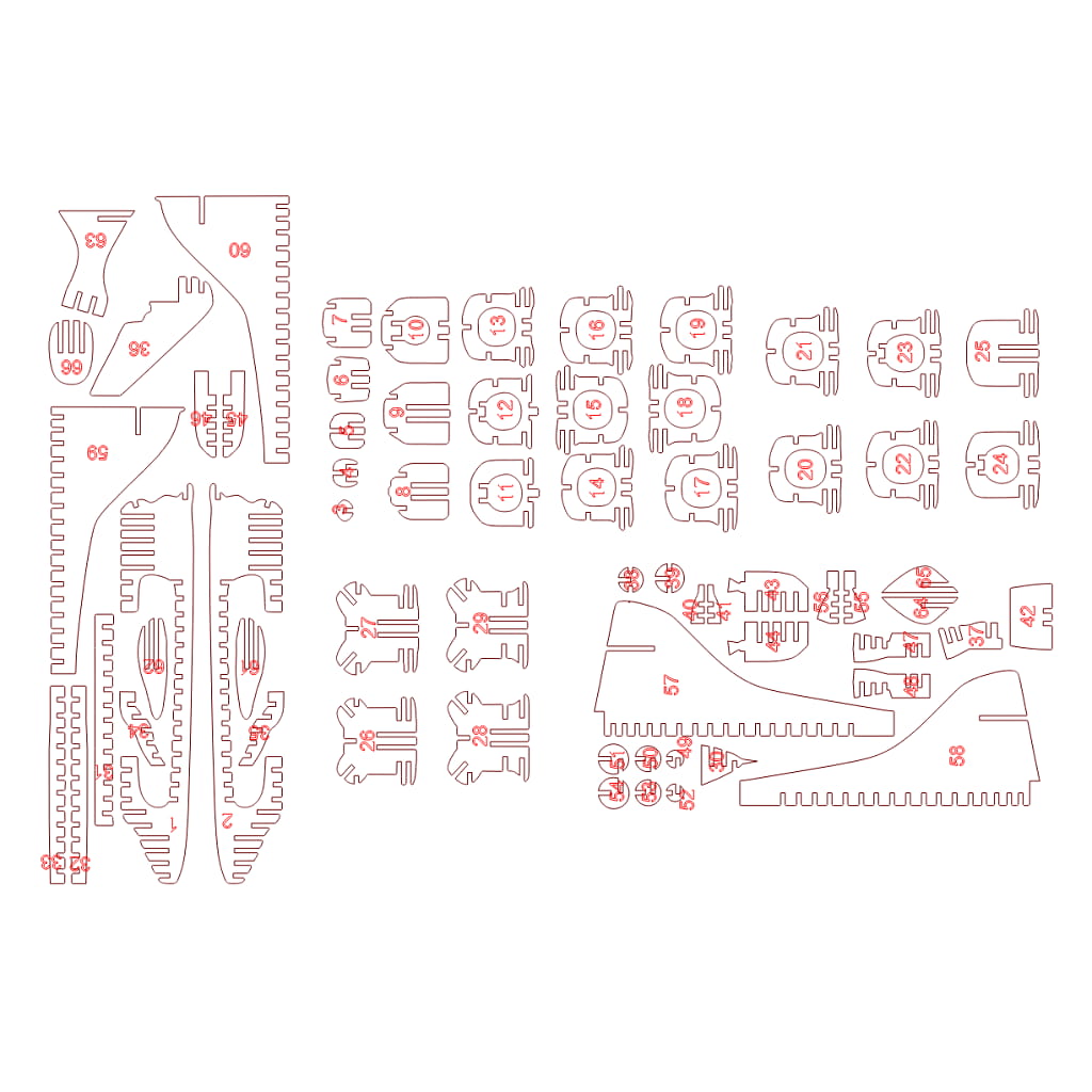 Laser Cut Space Shuttle 3D Puzzle Wood Model