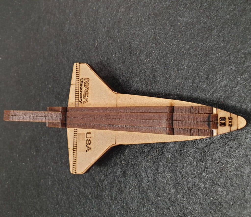 Laser Cut Space Shuttle 3D Wood Model Kit