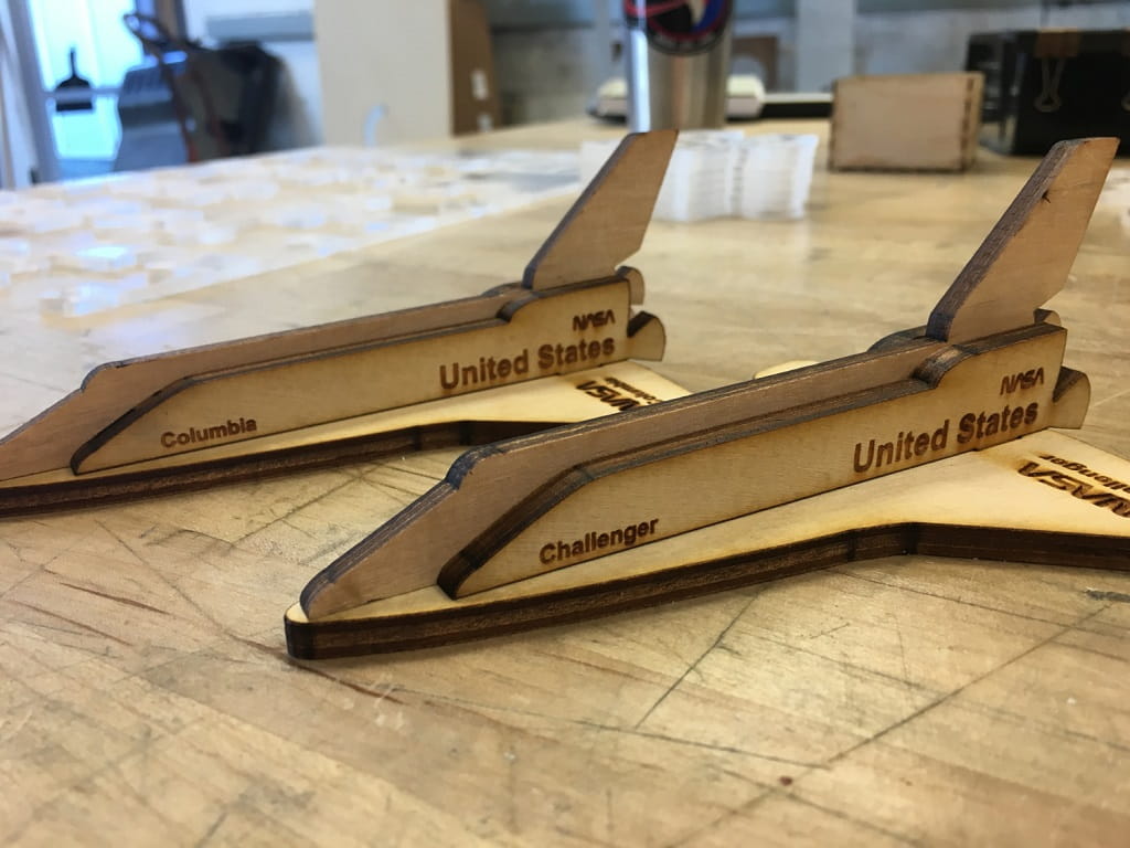 Laser Cut Space Shuttle 3D Wood Model Kit