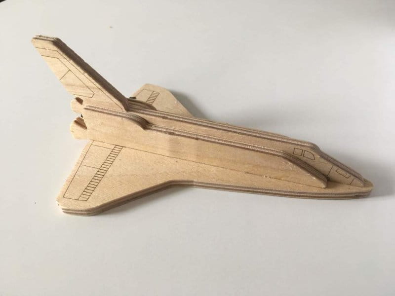 Laser Cut Space Shuttle Toy 3D Wooden Model