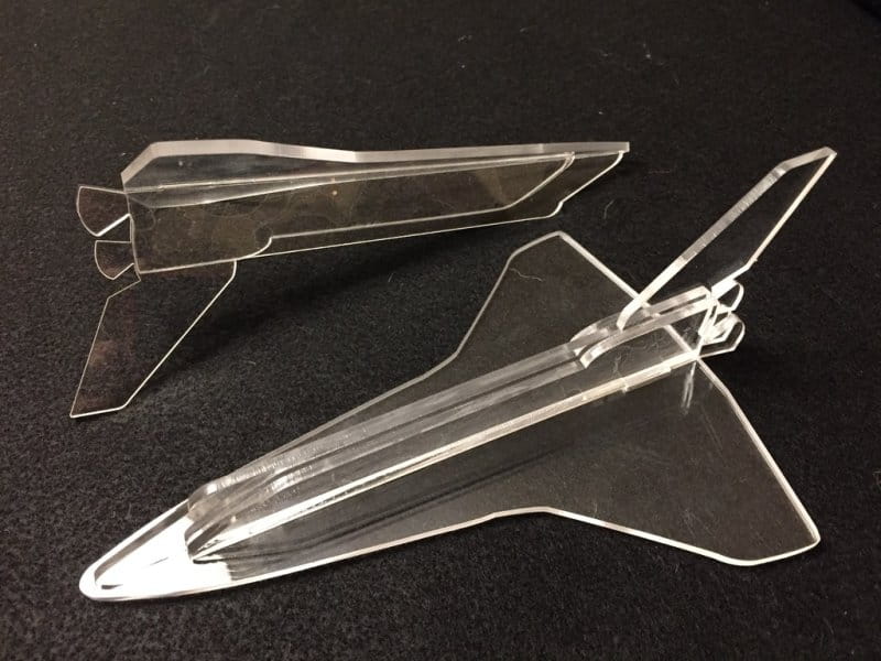 Laser Cut Space Shuttle Acrylic Model