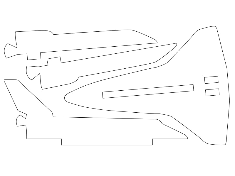 Laser Cut Space Shuttle Acrylic Model