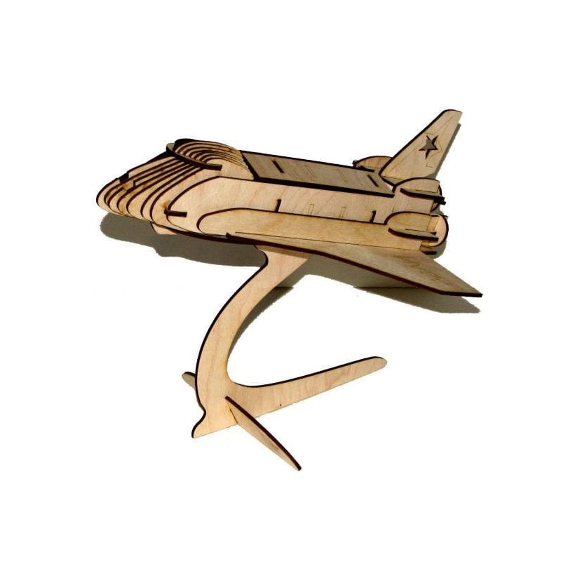 Laser Cut Space Shuttle Discovery Model Kit for Desk Decor