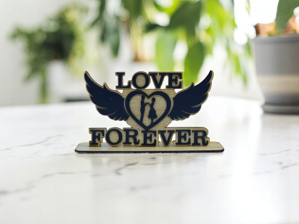 Laser Cut Love Forever Valentines Day Decor Stand