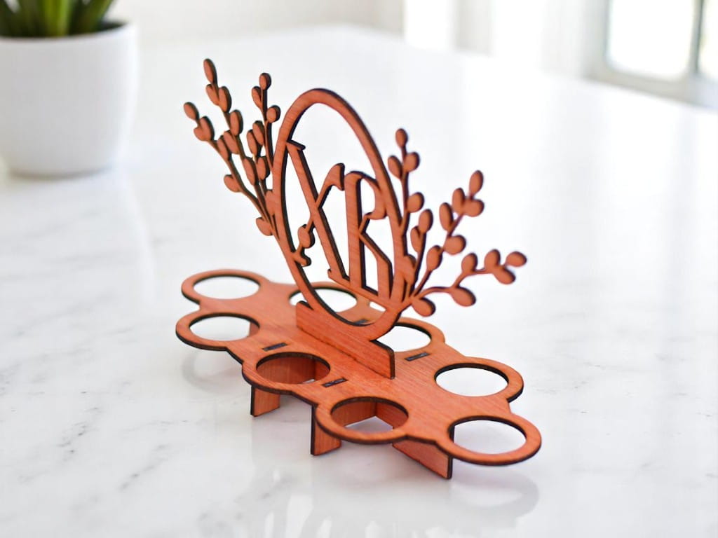 Laser Cut Easter Krashanka Egg Holder Stand