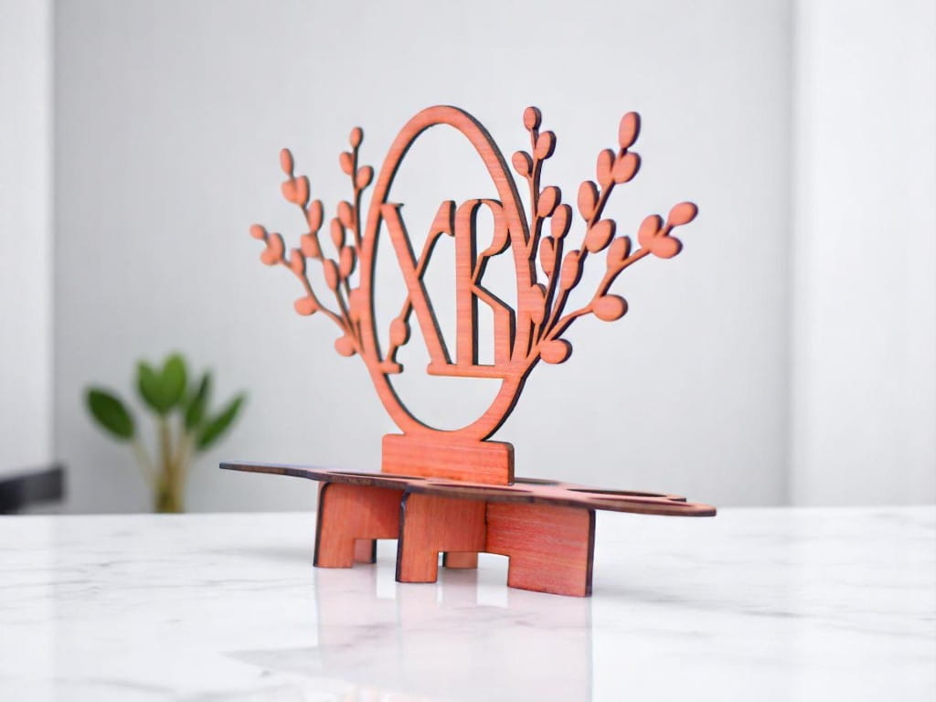 Laser Cut Easter Krashanka Egg Holder Stand