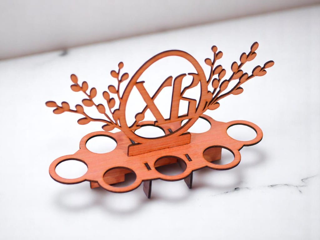 Laser Cut Easter Krashanka Egg Holder Stand