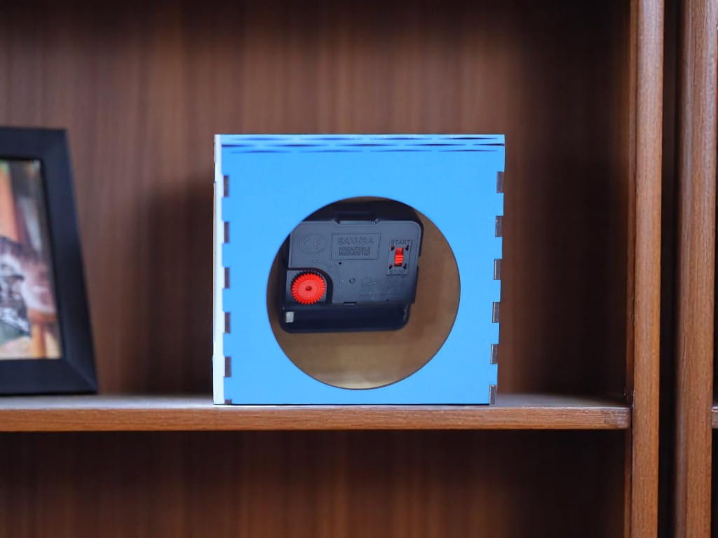 Laser Cut Wooden Decorative Desk Clock