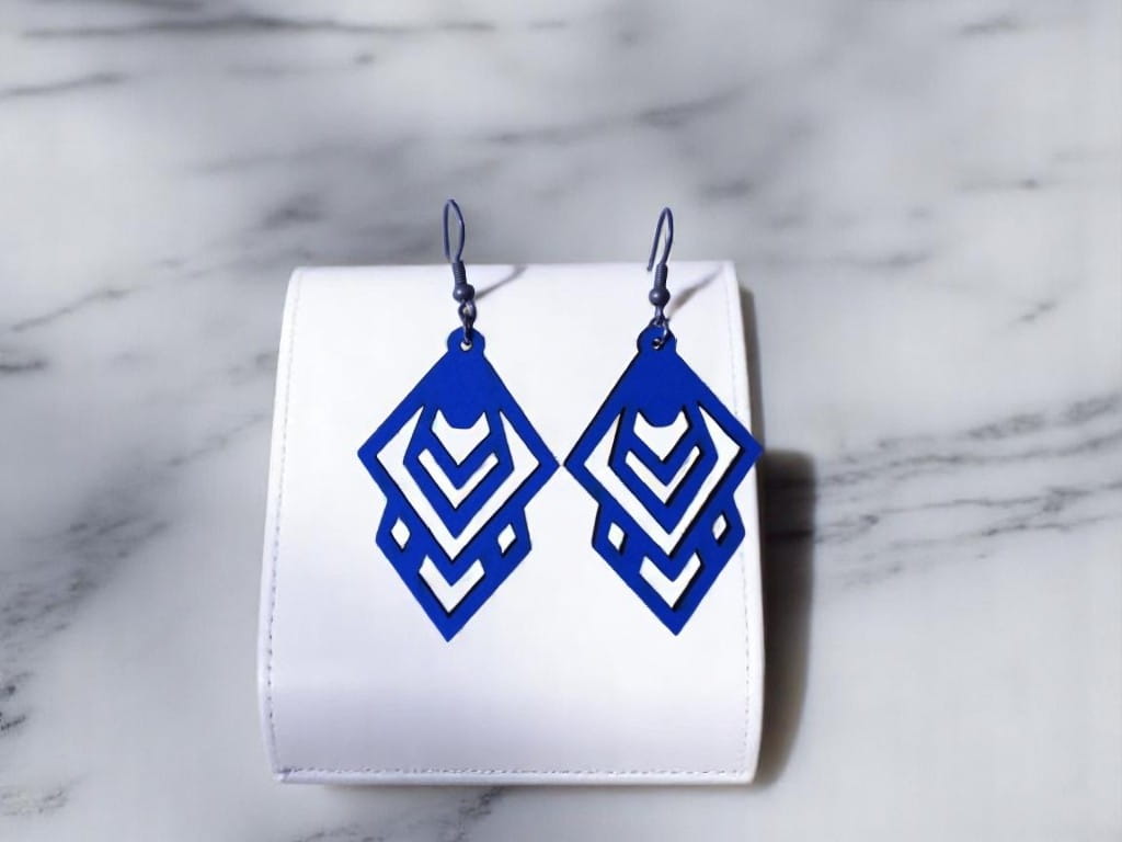 Laser Cut Simple Wooden Earrings for Women
