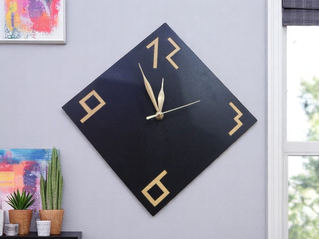 Laser Cut Stylish Number Wooden Wall Clock