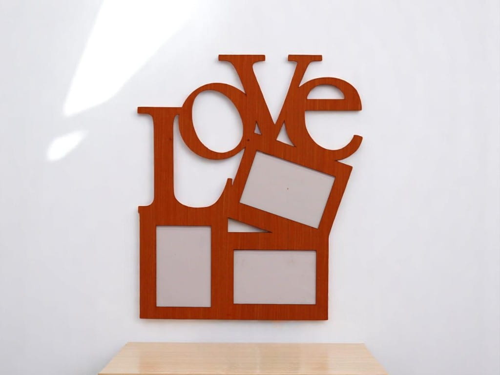 Laser Cut Love Themed Photo Frame