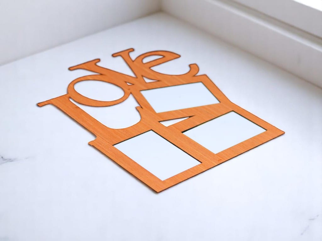 Laser Cut Love Themed Photo Frame