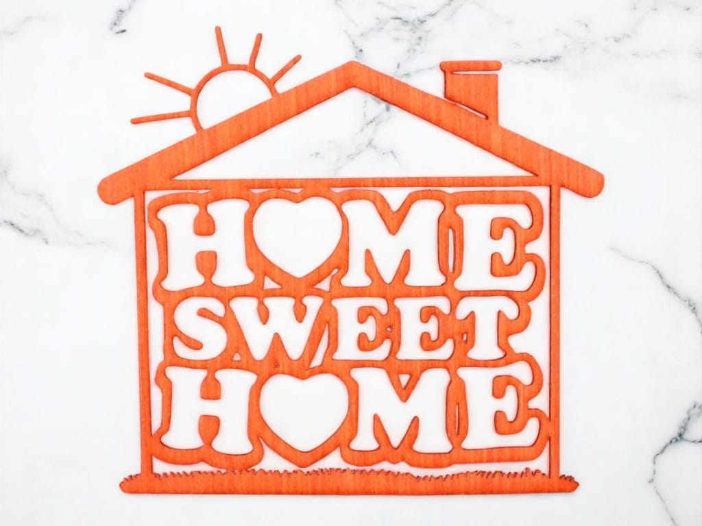 Laser Cut Home Sweet Home Wall Sign Wall Decor