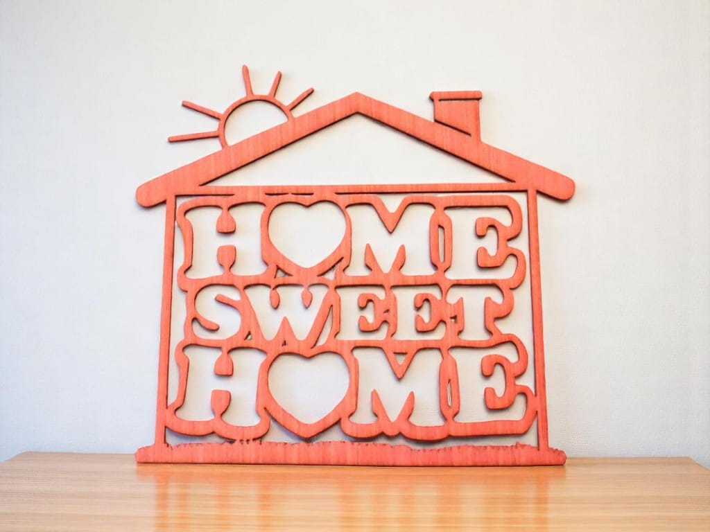 Laser Cut Home Sweet Home Wall Sign Wall Decor