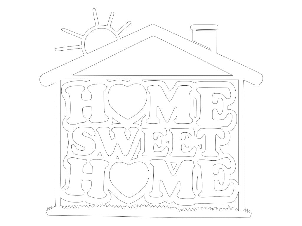 Laser Cut Home Sweet Home Wall Sign Wall Decor
