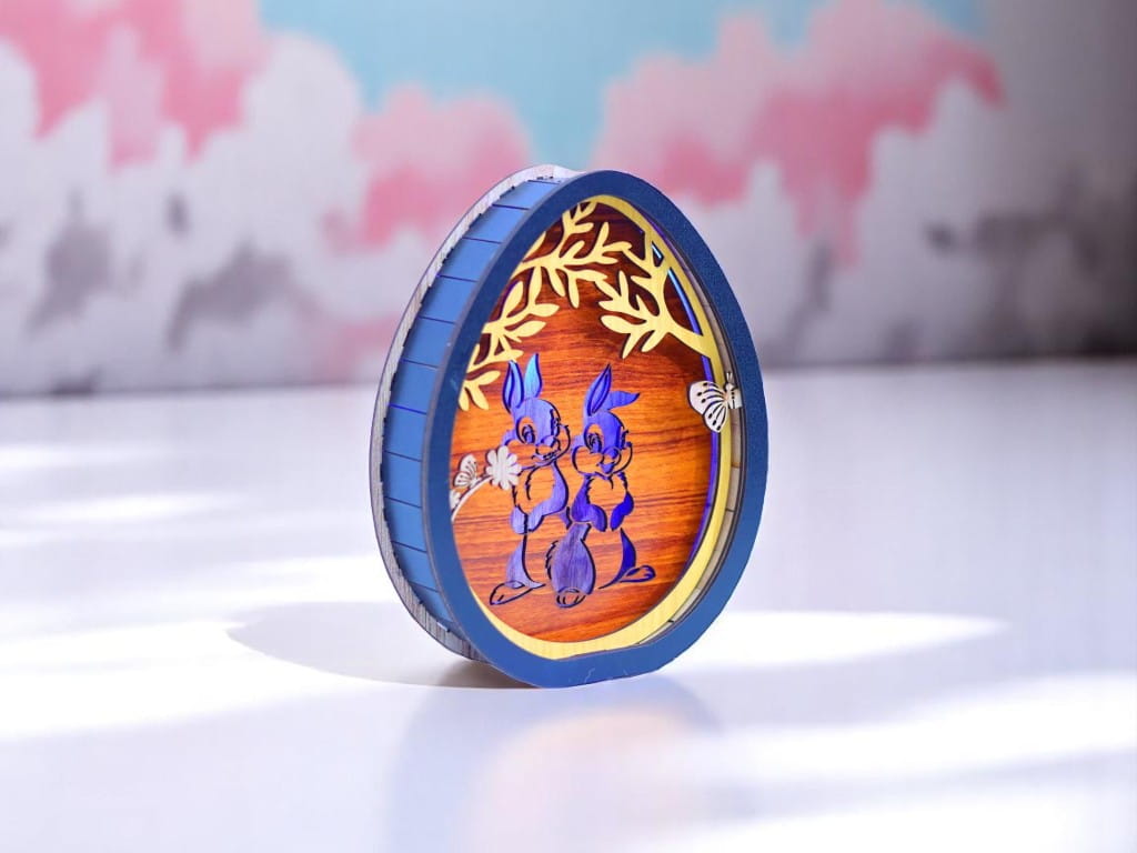 Laser Cut Decorative Easter Egg Lamp