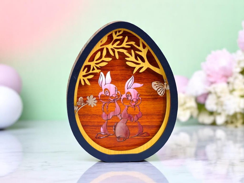Laser Cut Decorative Easter Egg Lamp