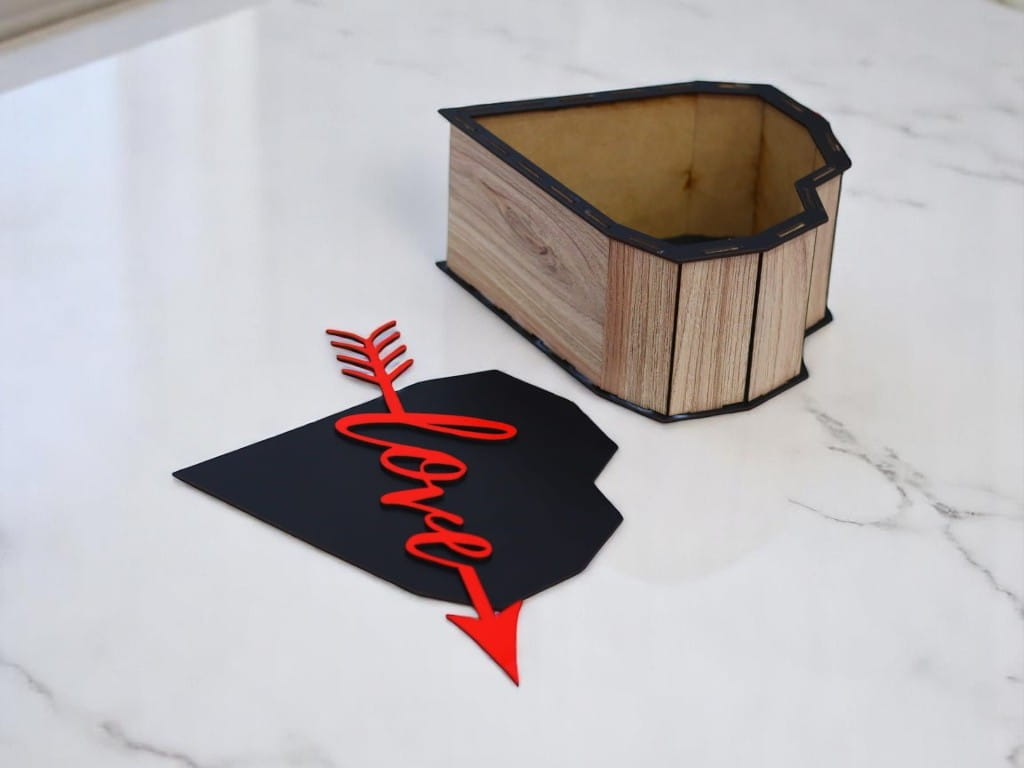 Laser Cut Valentines Day Heart Shaped Gift Box