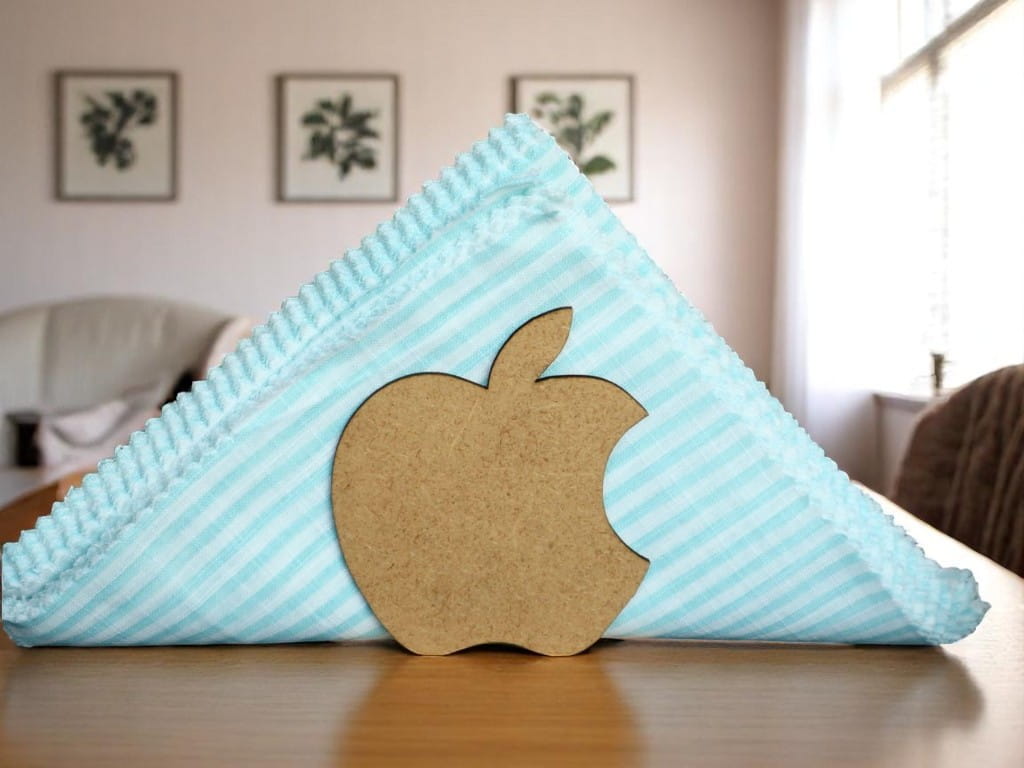 Laser Cut Wooden Apple Napkin Holder Stand