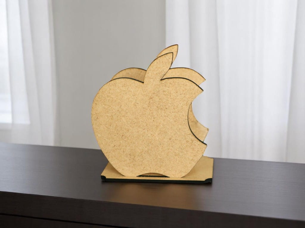 Laser Cut Wooden Apple Napkin Holder Stand