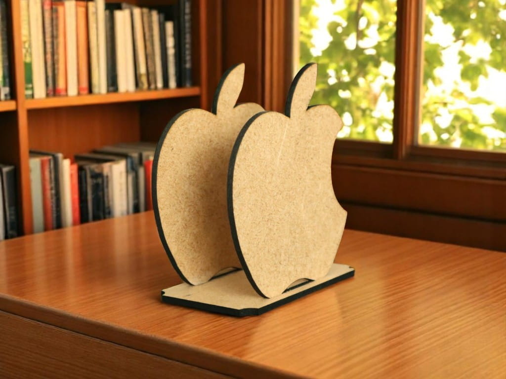 Laser Cut Wooden Apple Napkin Holder Stand