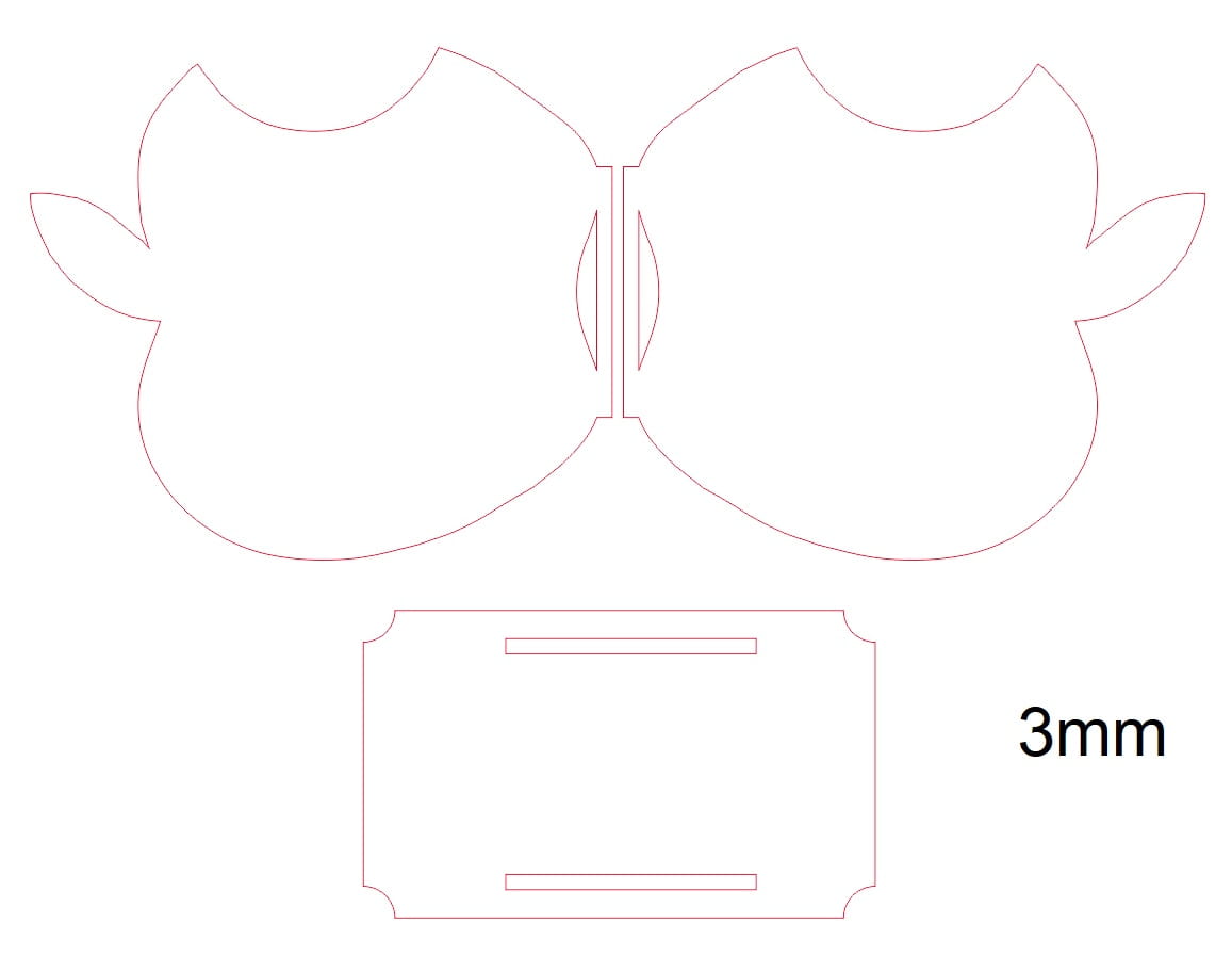 Laser Cut Wooden Apple Napkin Holder Stand