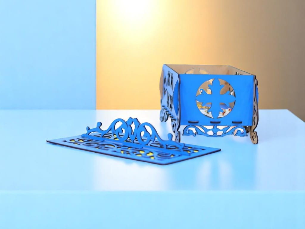 Laser Cut Decorative Jewelry Box with Lid