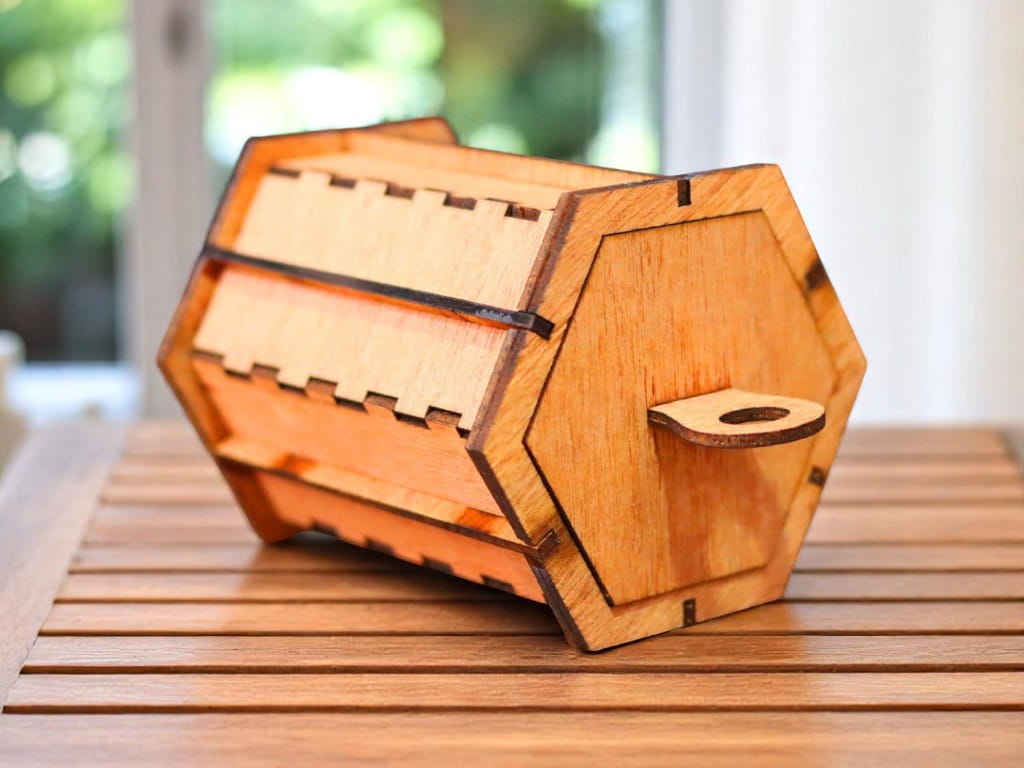 Laser Cut Hexagonal Drawer Storage Box