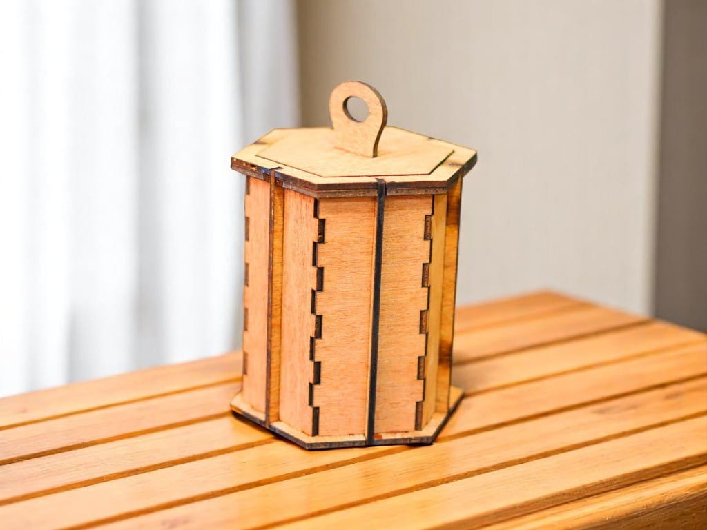 Laser Cut Hexagonal Drawer Storage Box