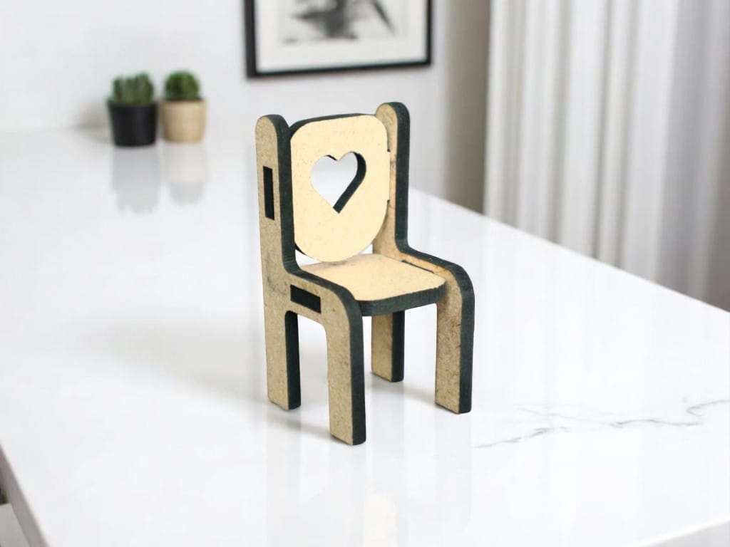 Laser Cut Miniature Chair Dollhouse Furniture