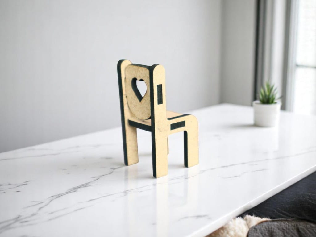 Laser Cut Miniature Chair Dollhouse Furniture