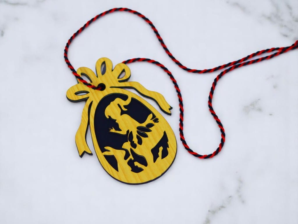Laser Cut Easter Egg Hanging Ornament
