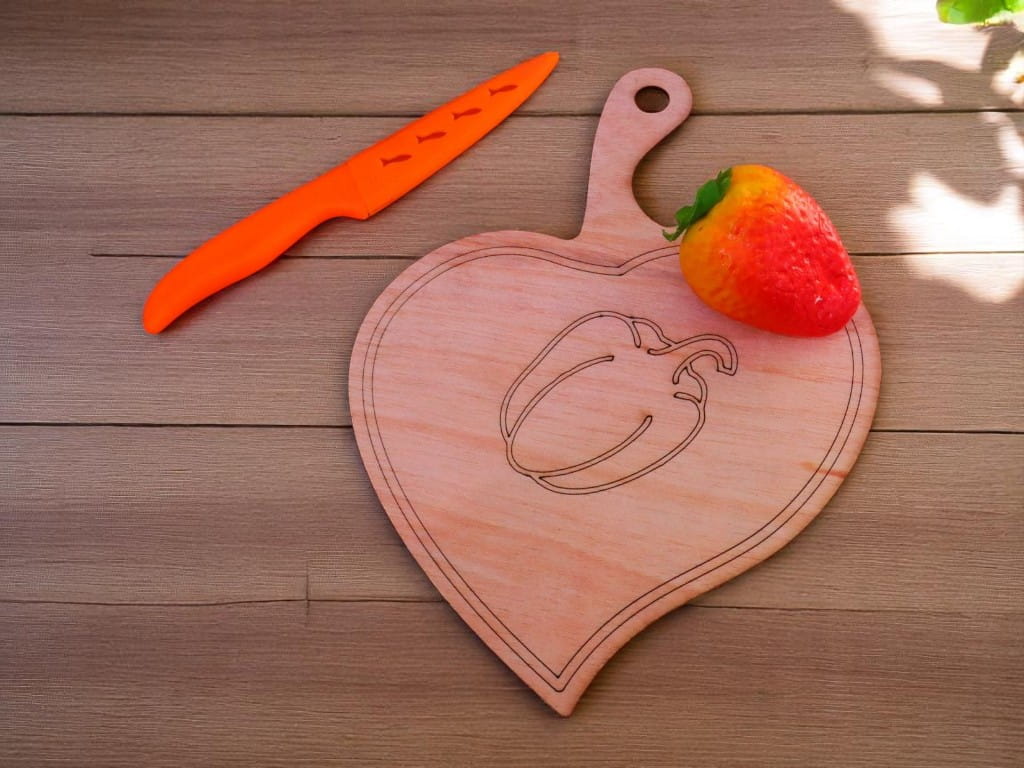 Laser Cut Wooden Food Cutting Board