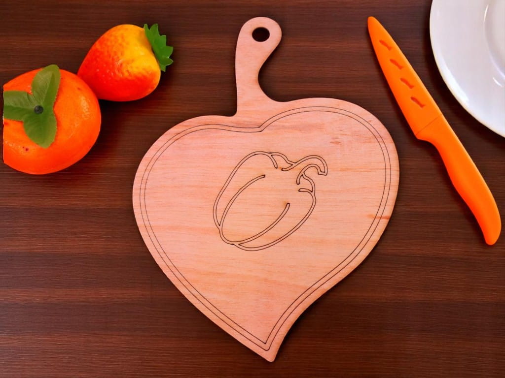 Laser Cut Wooden Food Cutting Board