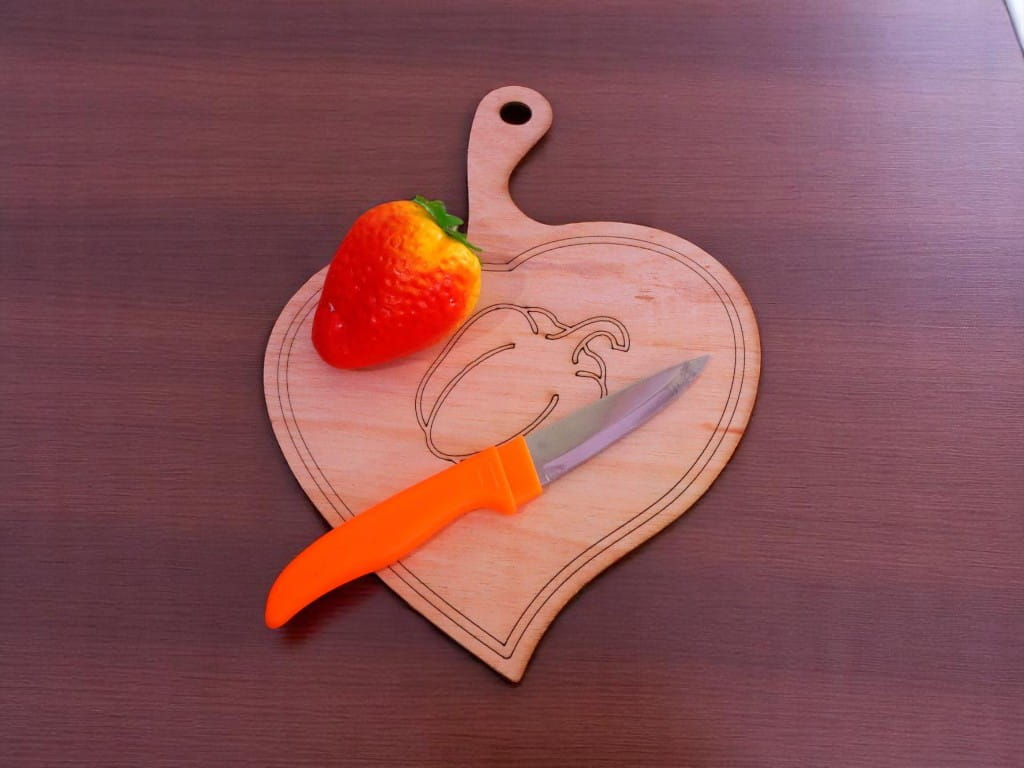 Laser Cut Wooden Food Cutting Board