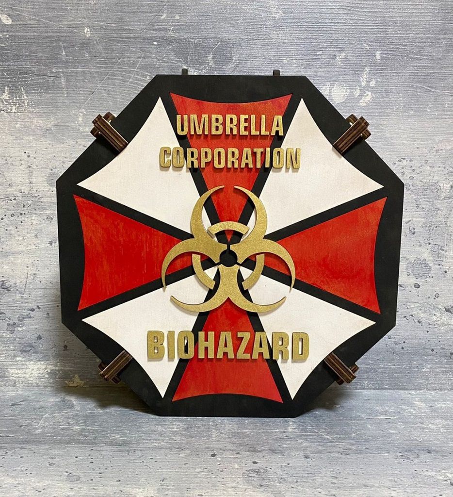 Laser Cut Umbrella Corporation Resident Evil Biohazard Vodka Gift Set