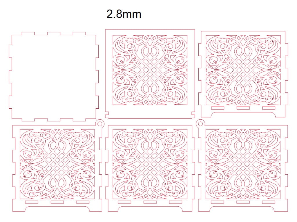 Laser Cut Decorative Wedding Ring Box