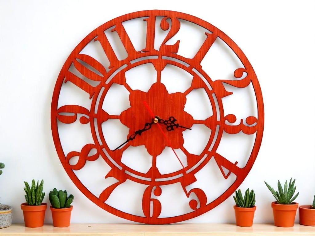 Laser Cut Modern Wall Decor Clock