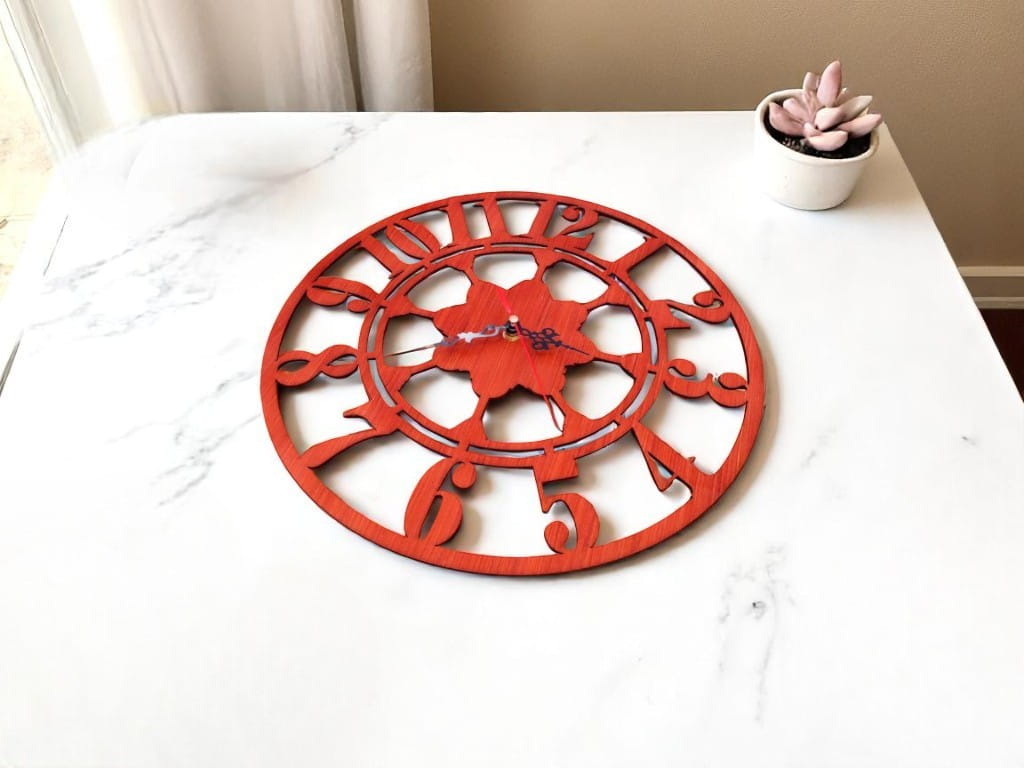 Laser Cut Modern Wall Decor Clock