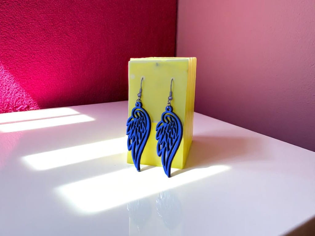 Laser Cut Angel Wing Earrings