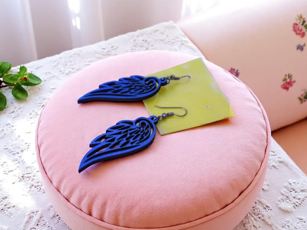 Laser Cut Angel Wing Earrings
