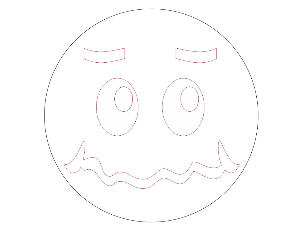 Laser Cut Smiley Face Wooden Coaster