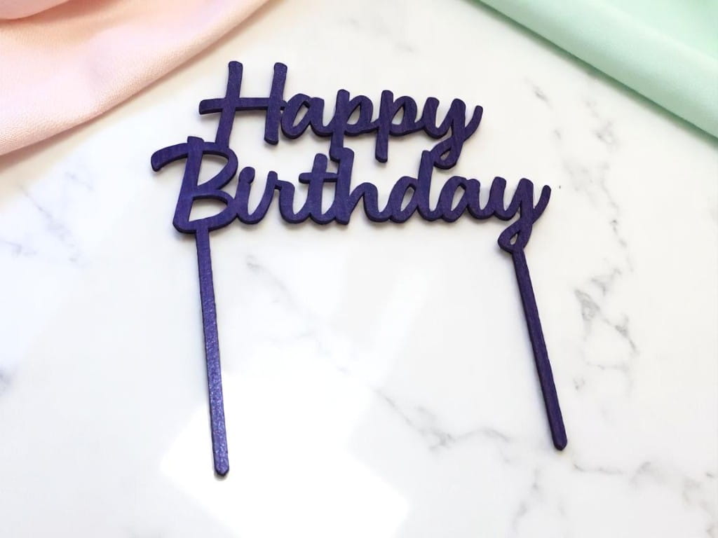 Laser Cut Birthday Cake Topper