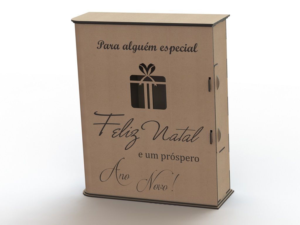 Laser Cut Personalised Wooden Wine Gift Box