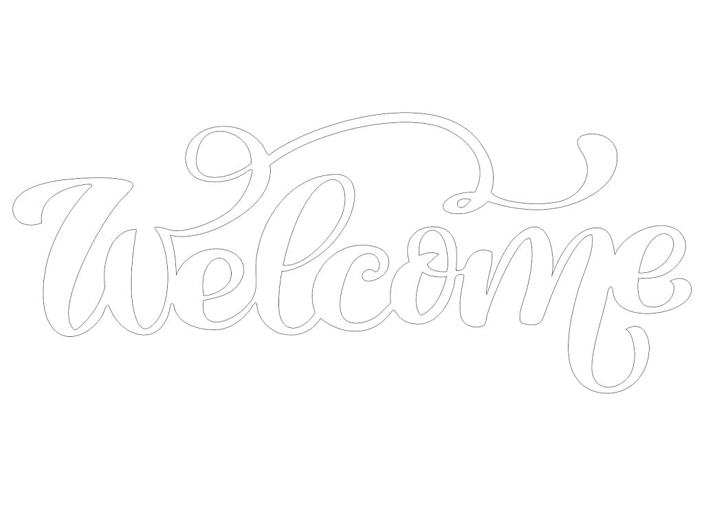 Laser Cut Wooden Welcome Sign