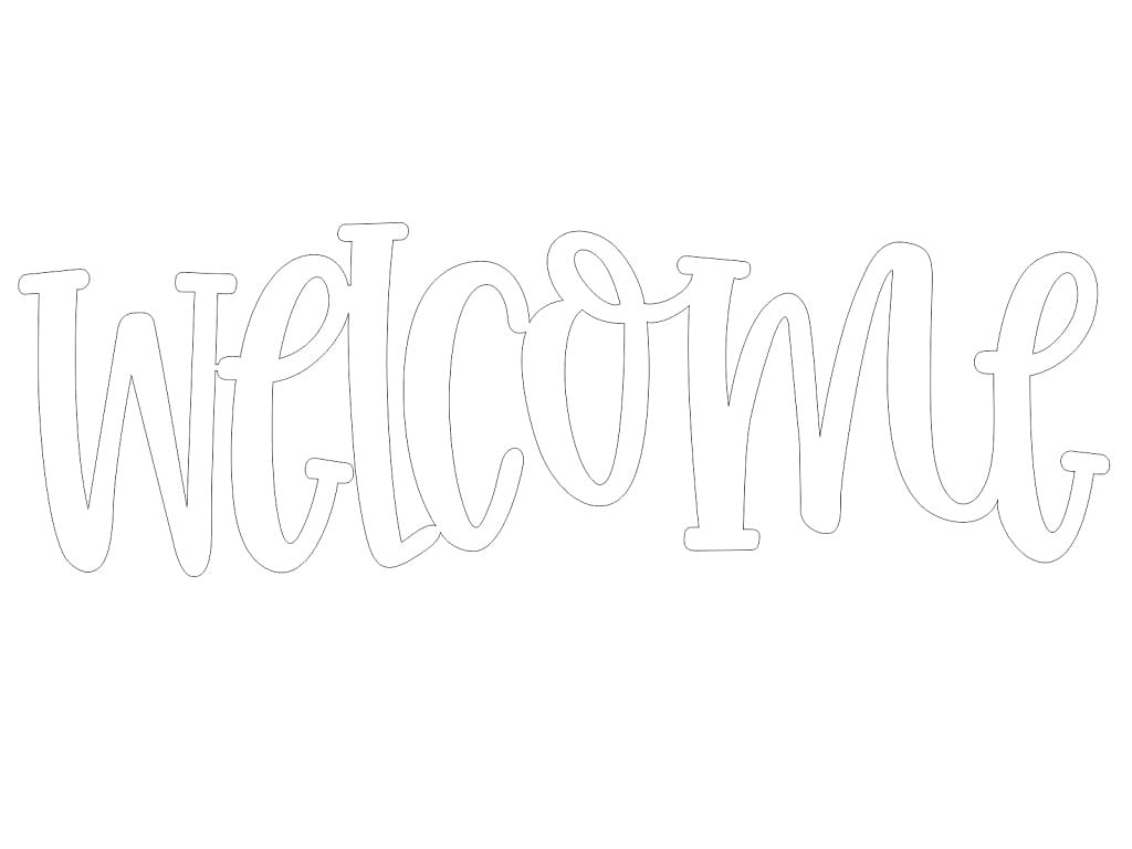 Laser Cut Wooden Welcome Sign Wall Decor Art