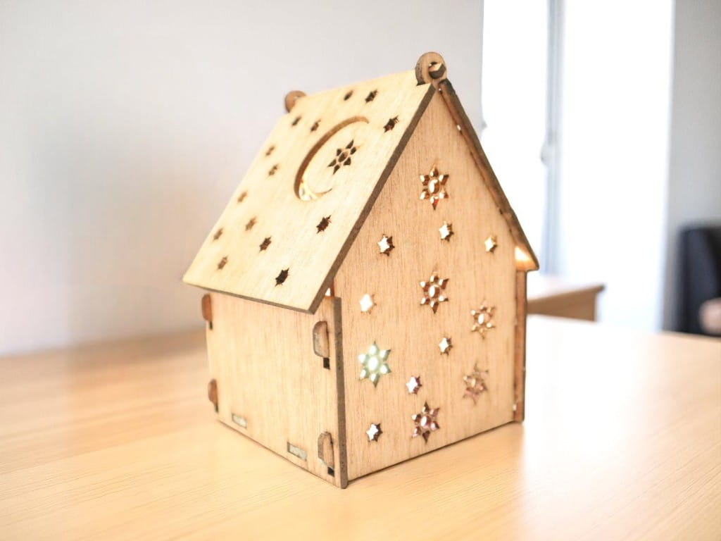 Laser Cut Wooden Tealight House