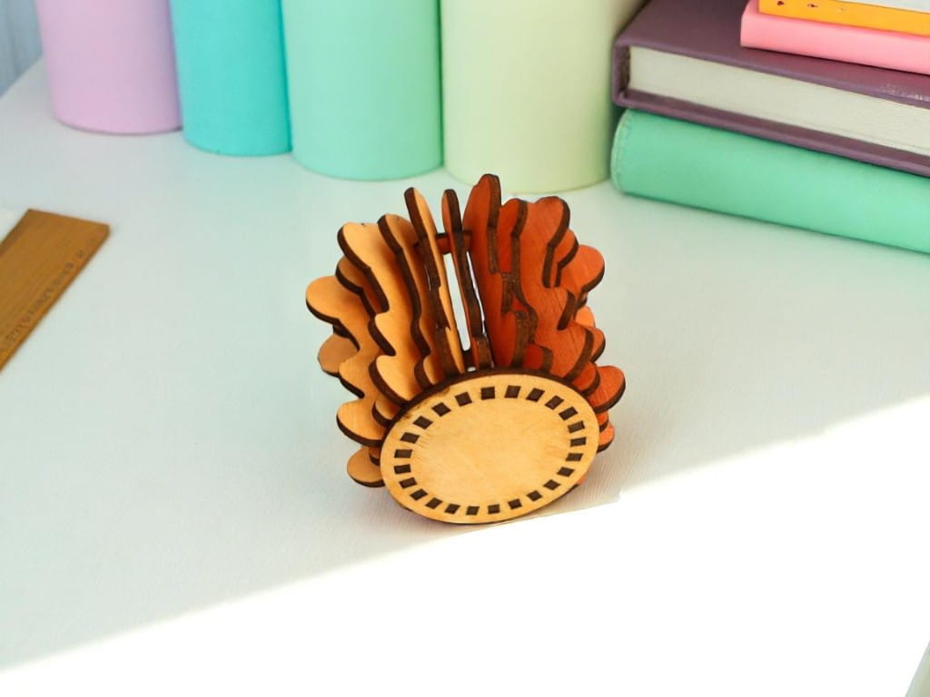 Laser Cut Wooden Layered Pencil Holder