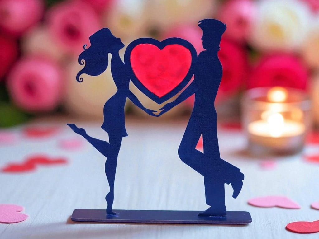 Laser Cut Romantic Love Couple Valentine Day Decor
