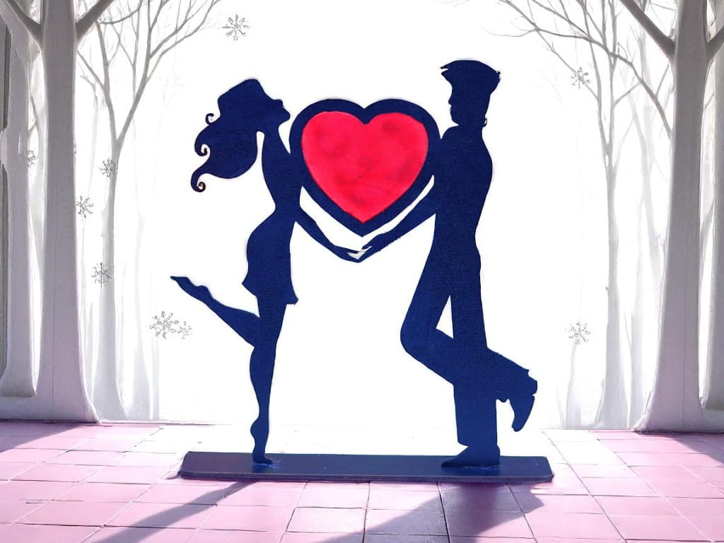 Laser Cut Romantic Love Couple Valentine Day Decor